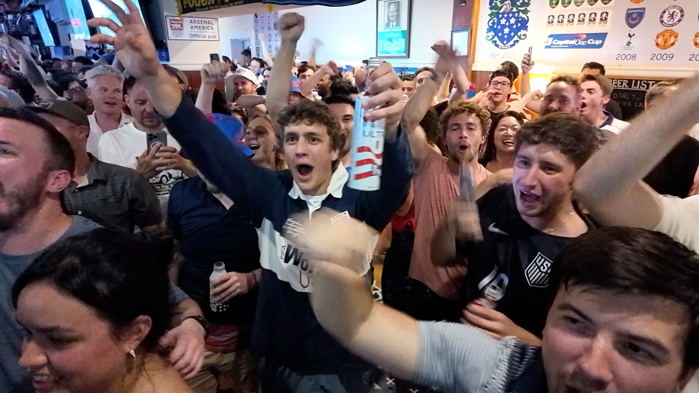 Soccer fans mob D'Arcy's Tavern in Bradley Beach for US World Cup opener