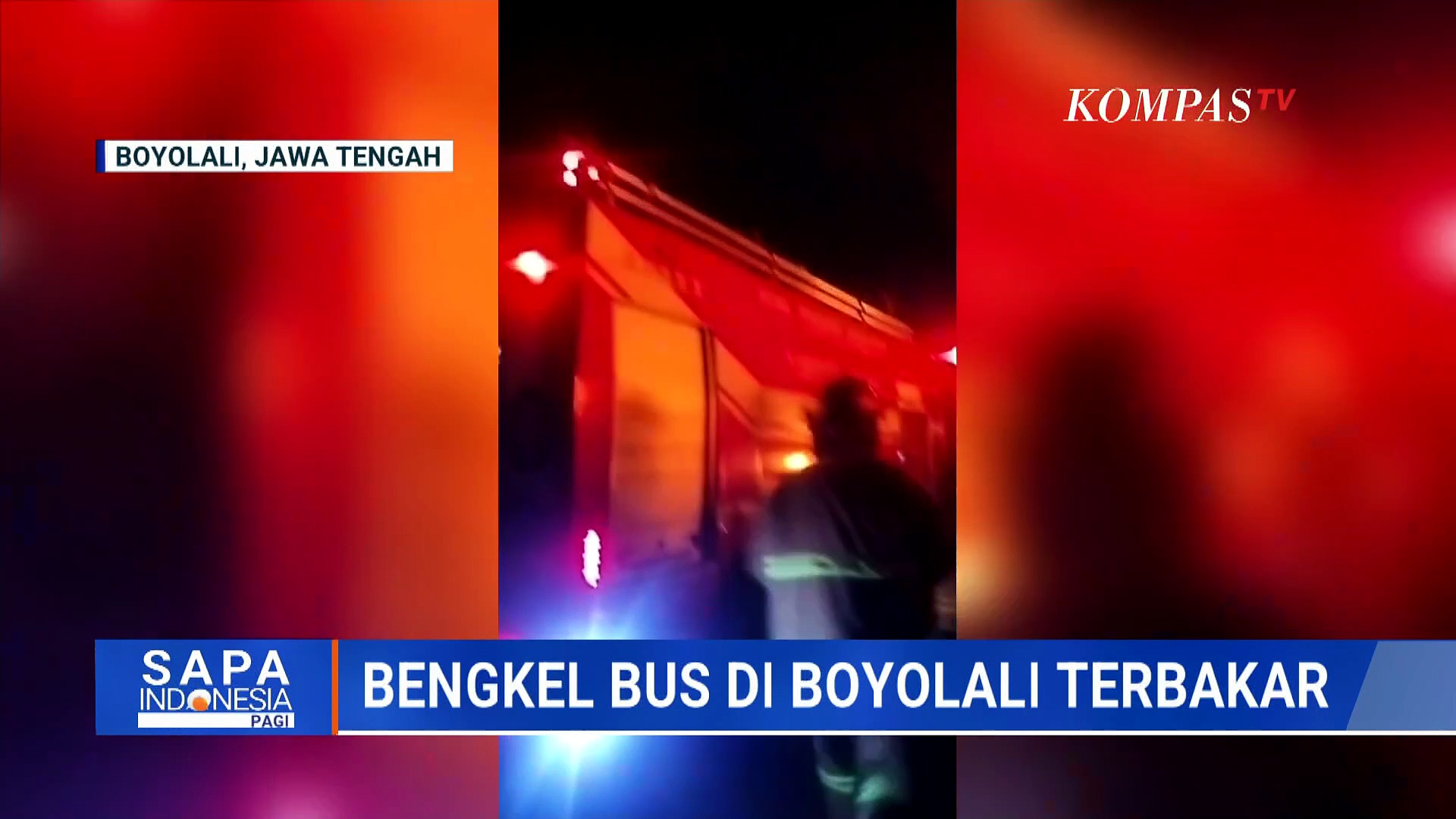 Bengkel bus di Boyolali terbakar, diduga dipicu percikan mesin pemotong ...
