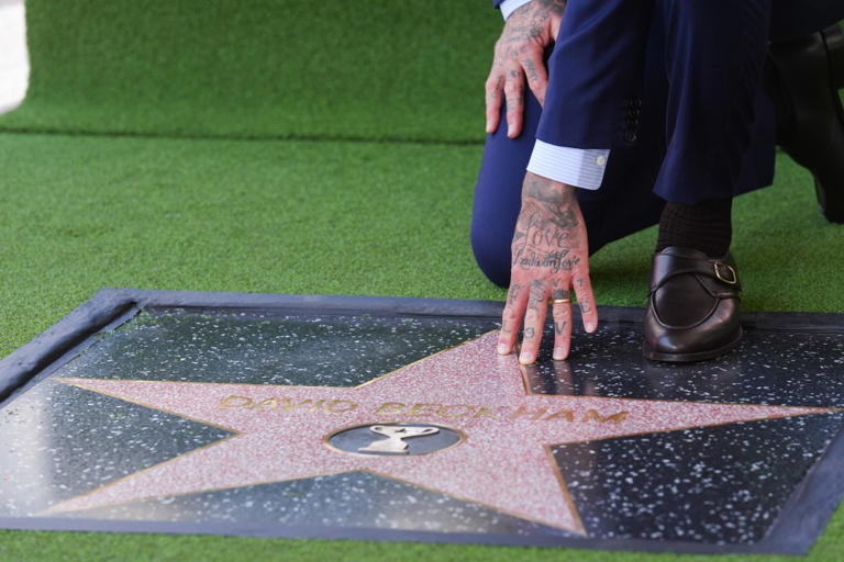 Soccer icon David Beckham gets star on Hollywood Walk of Fame
