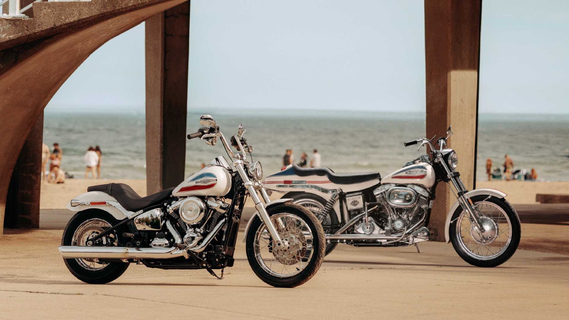 2026 Harley-Davidson Super Glide Parked With A 1971 FX Super Glide
