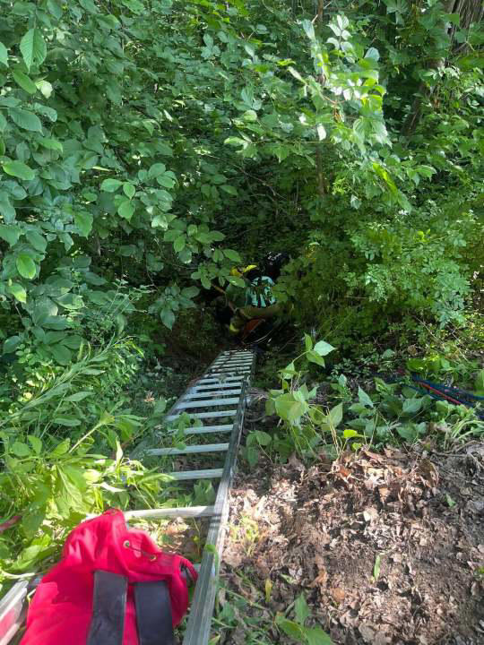 Photos: Buckingham firefighters rescue bicyclist after 20-foot fall ...
