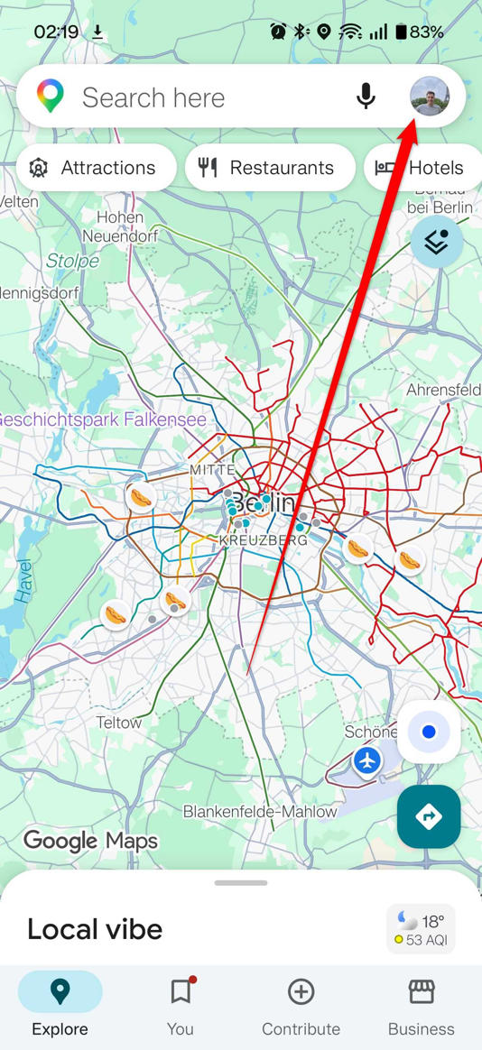 A screenshot from Google Maps.
