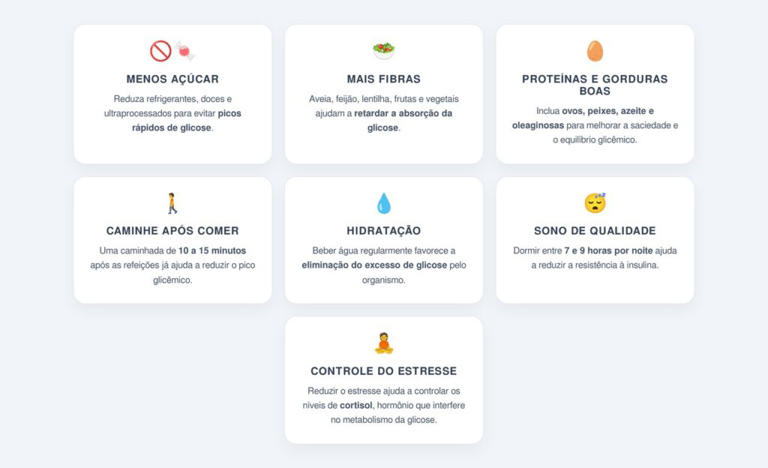 Quais hábitos diários ajudam a controlar a glicose?