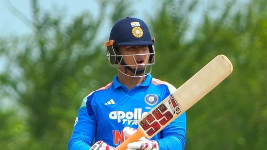 Image for Vaibhav Sooryavanshi reacts after younger brother Aashirwad, aged 10, smashes century in Bihar