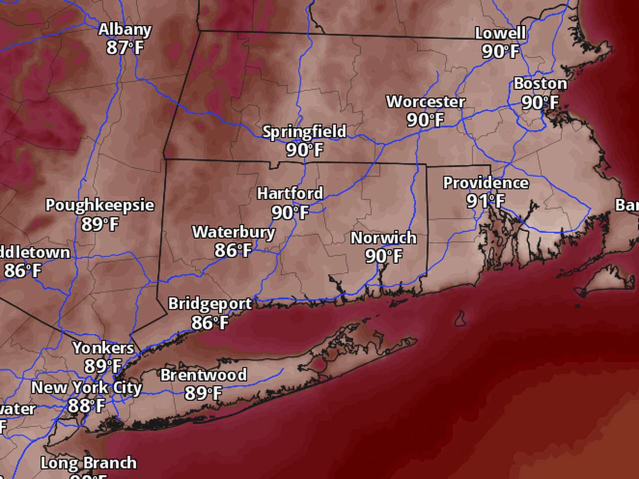 Connecticut gets a break from the sticky heat Saturday, but it won't ...