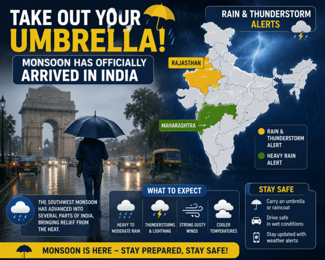 Weather update: Below normal monsoon, will progress slowly across ...
