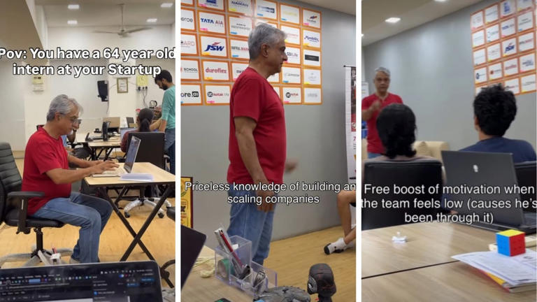 Mumbai startup's 64-year-old intern becomes an internet favourite ...