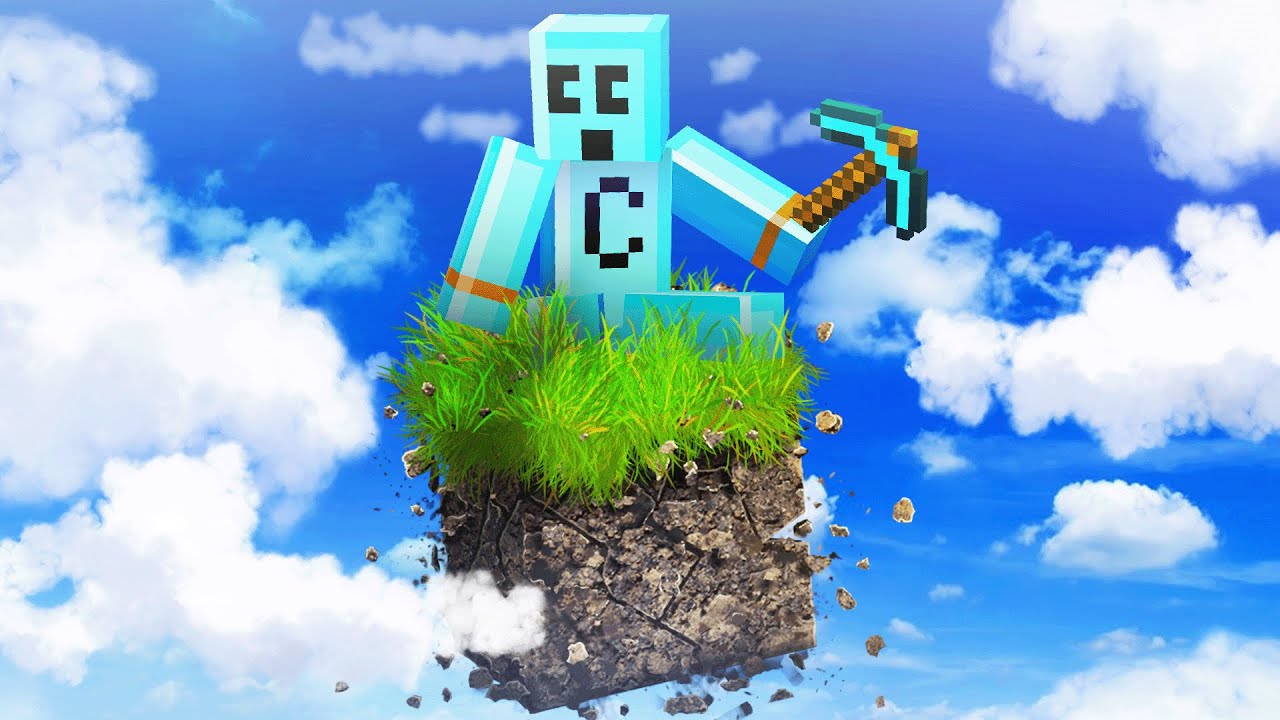 Staying alive on a single realistic block in Minecraft