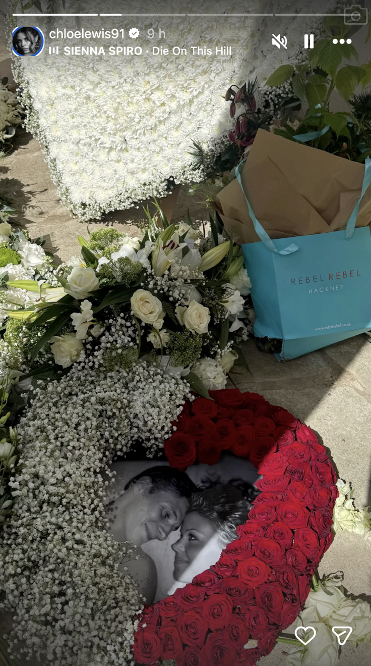 The former Towie star posted multiple tributes to Hall on her Instagram story (Picture: Instagram)