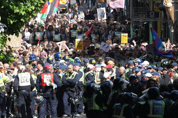 How the day unfolded as thousands of protesters fill city to counter ...