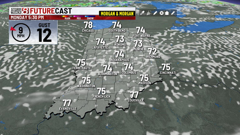 Rain & storm chance through early Sunday PM, bigger storm threat midweek