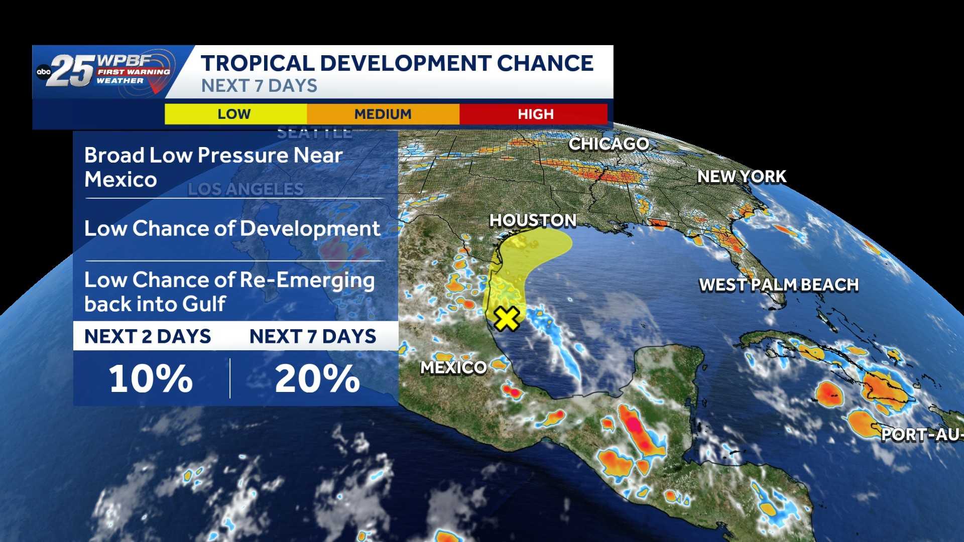Low-pressure system forms in Bay of Campeche with marginal chance of ...