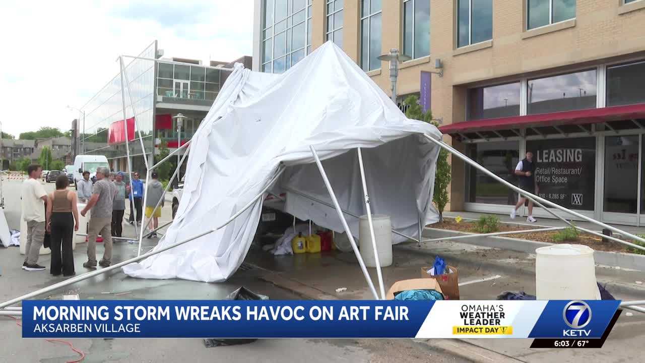 Omaha art fair vendors pick up the pieces after destructive storms