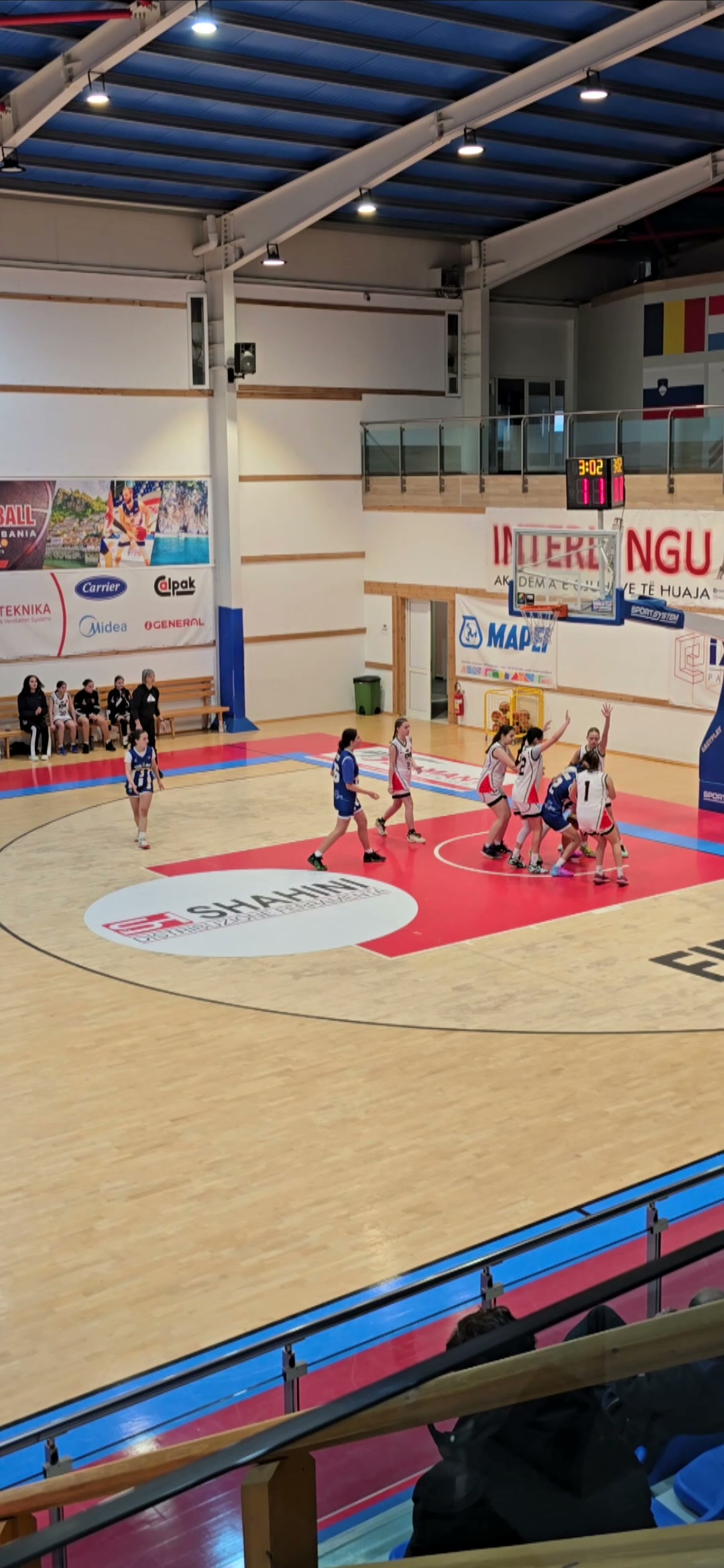Intense youth basketball game highlights