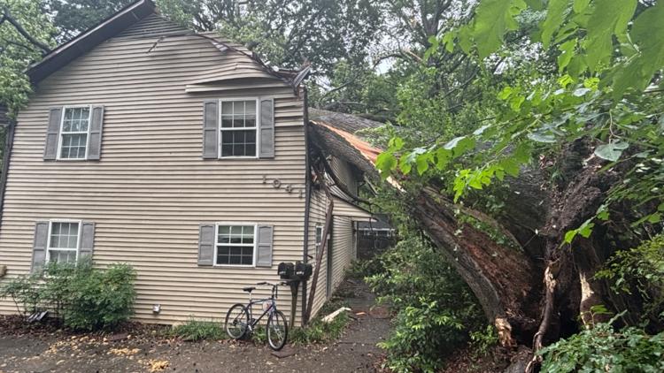 Massive tree collapses into Atlanta home causing major damage
