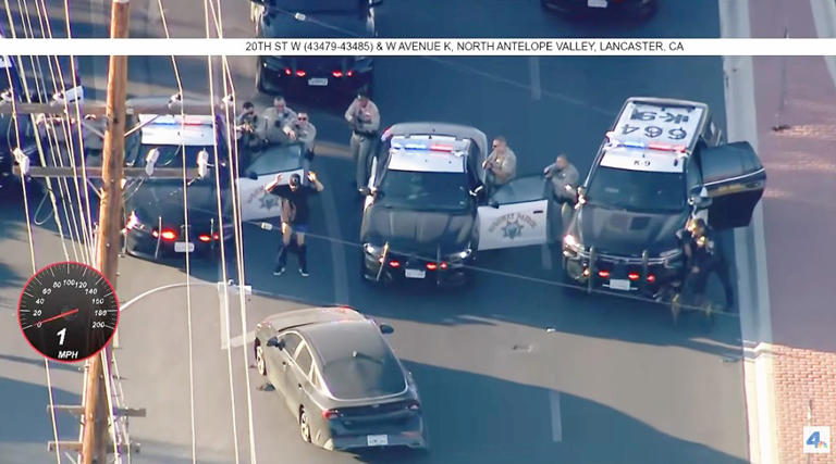 Cops use spike strip on chase suspect tied to deadly SoCal shooting