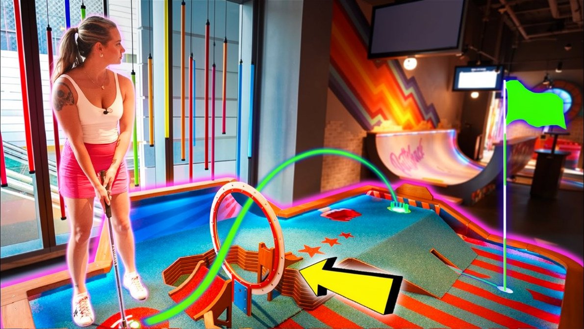 High-tech mini golf course tour