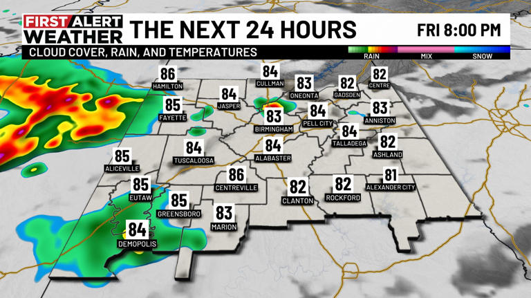 First Alert Weather: Scattered showers Friday, wet weekend ahead