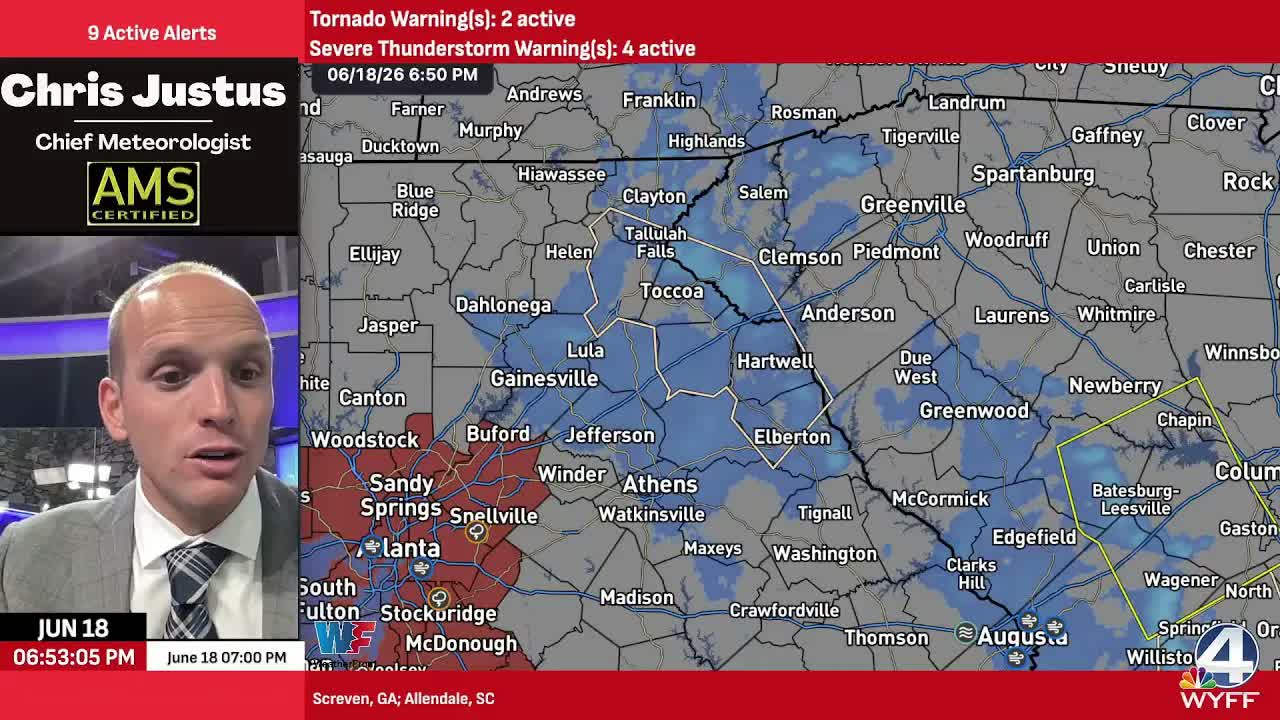 Live severe weather tracking with Chris Justus
