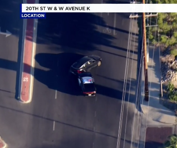 Armed suspect surrenders after hours-long pursuit through LA County