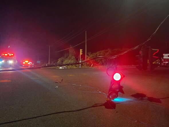 Vehicle crashes into utility pole in Plainfield, intersection closed