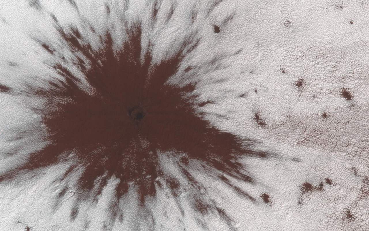 A very young impact crater