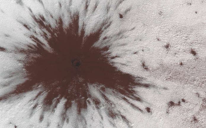 A very young impact crater