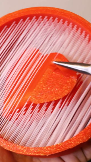 Floating 3D printed heart with clever suspended design