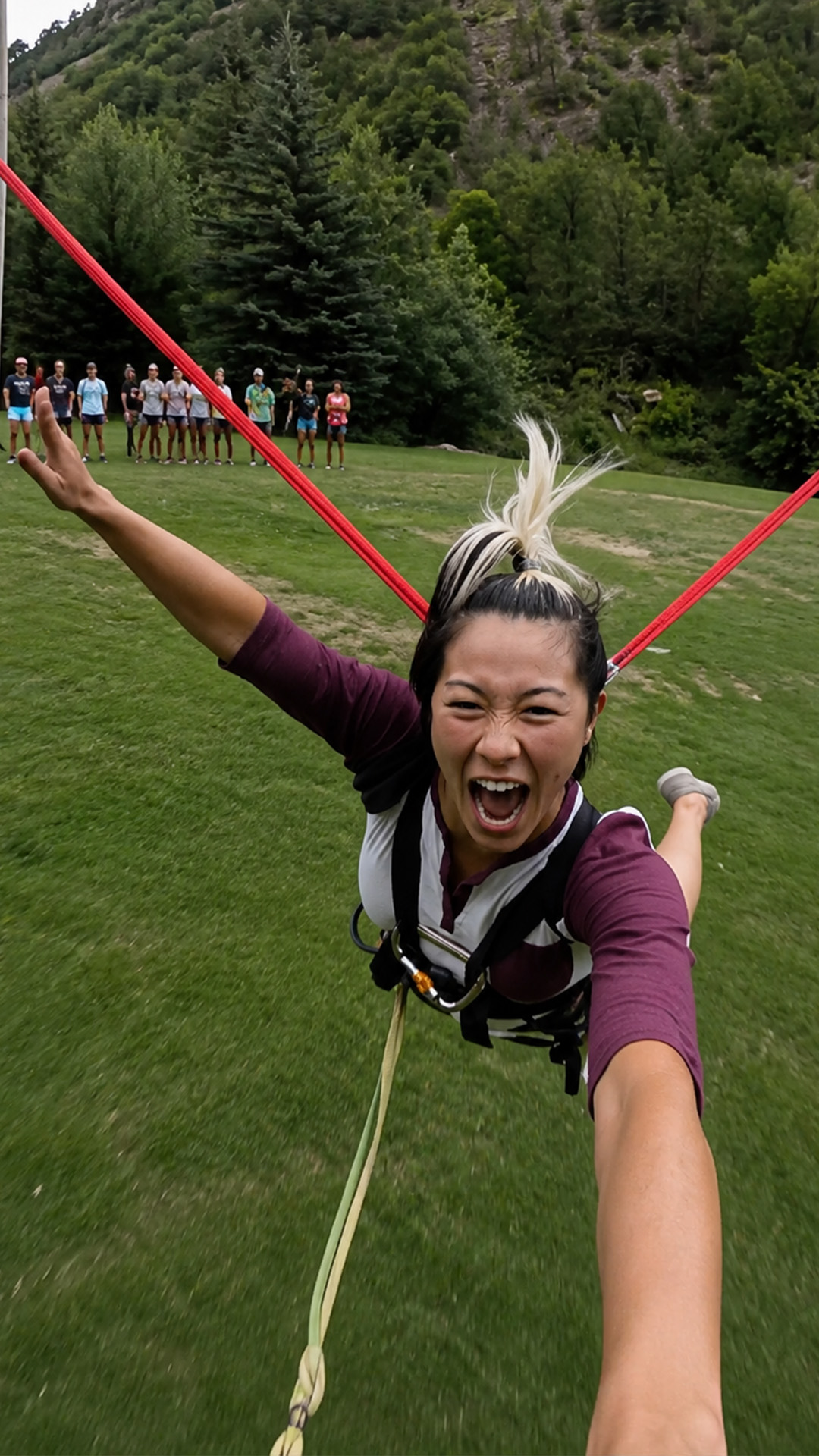 A high flying ride captured from the perfect angle