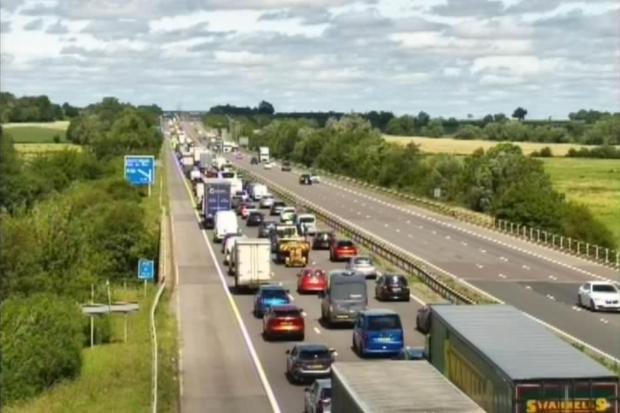 Latest on M5 crash near Worcester causing 75 minute delays