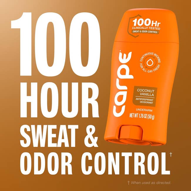 Carpe antiperspirant deodorant bottle with
