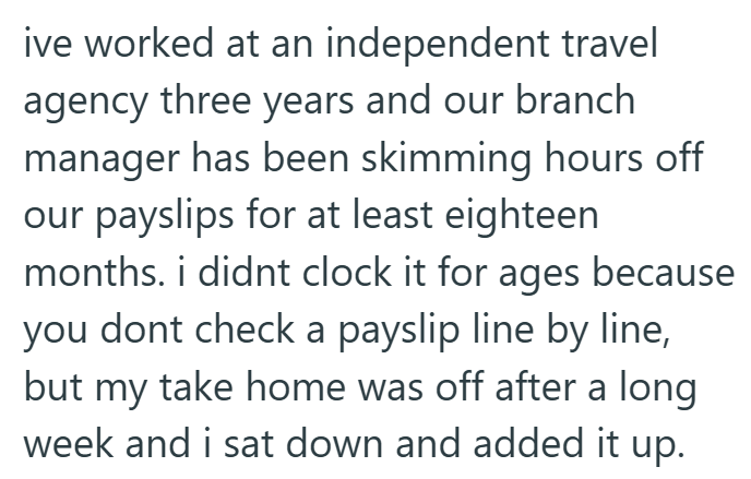 Manager reduces hours on payslips, employee catches her out after 8 ...