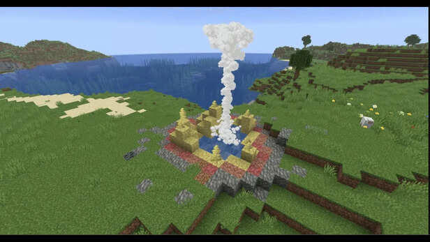 How to make a working geyser in Minecraft and increase its eruption power
