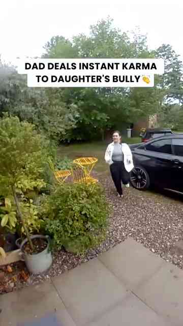 Dad deals instant karma to daughter's bully