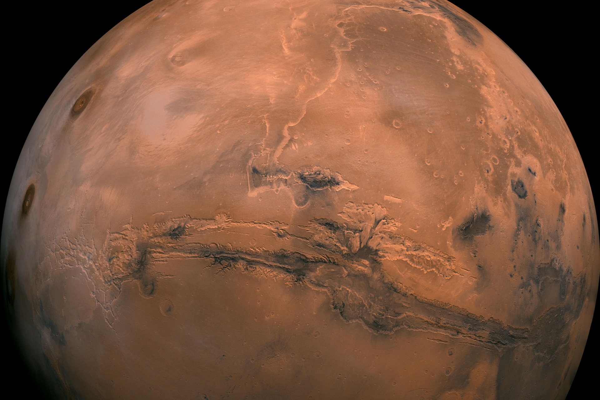The canyons of Valles Marineris