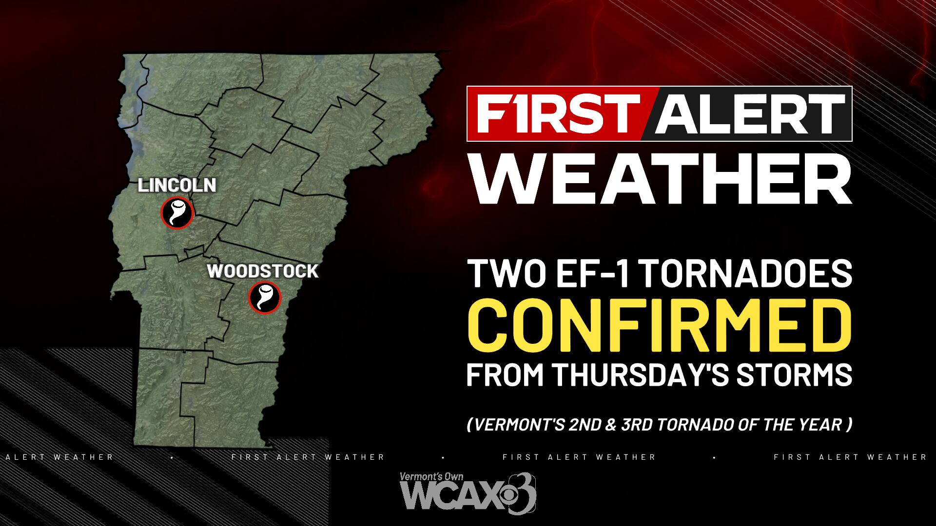 Two EF-1 tornadoes confirmed in Vermont from Thursday’s severe storms