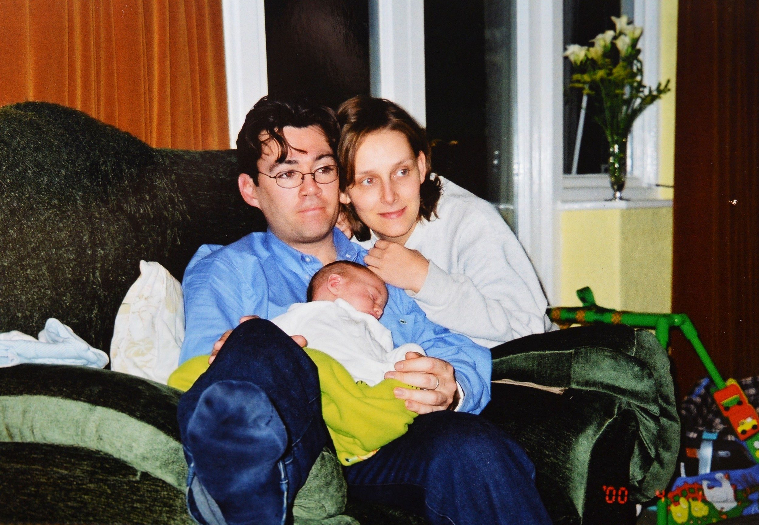 Andy and Marie-France with their first child, Jimmy