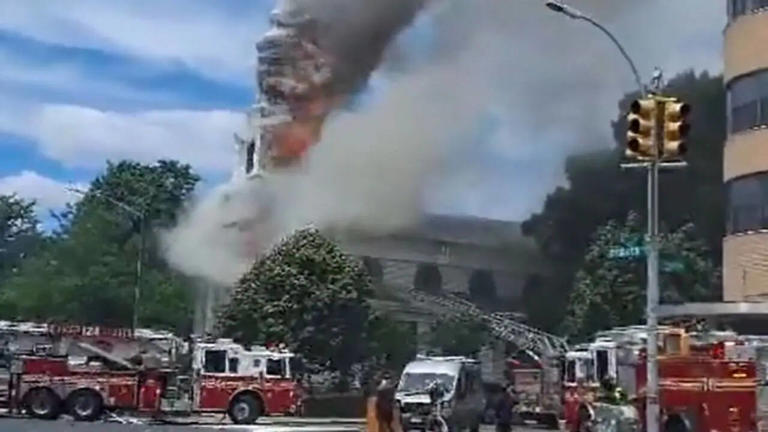 Fire in Bushwick today: Video shows Brooklyn church engulfed in flames ...