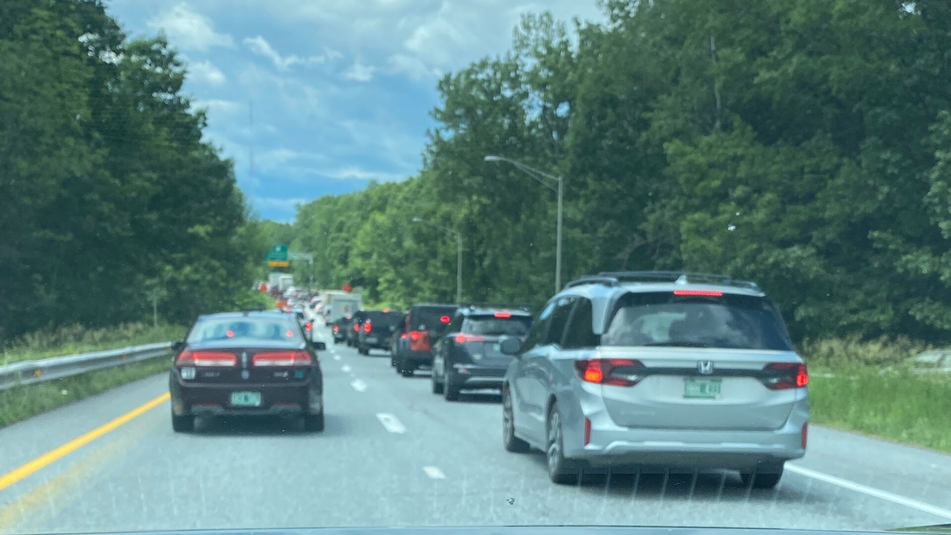 Champlain Parkway construction backs up traffic on Interstate 189