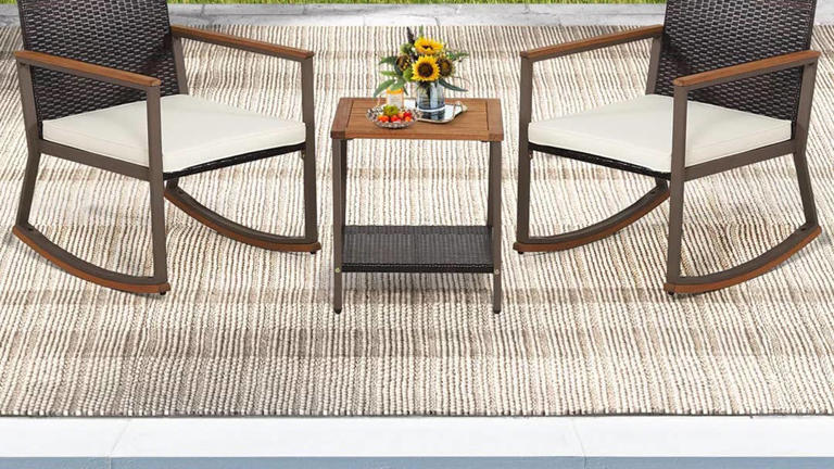 Target's highly rated $270 3-piece patio rocking chair set that comes ...