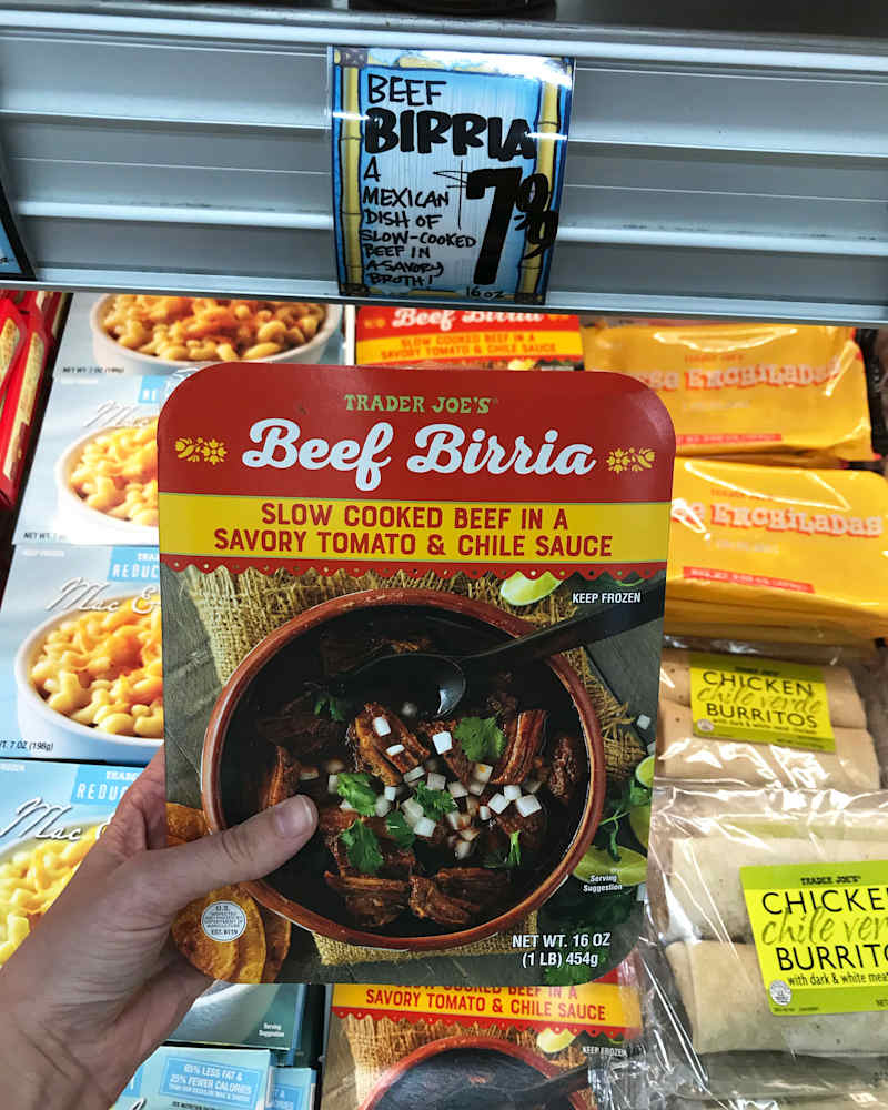 Beef Birria on shelf at Trader Joe's store