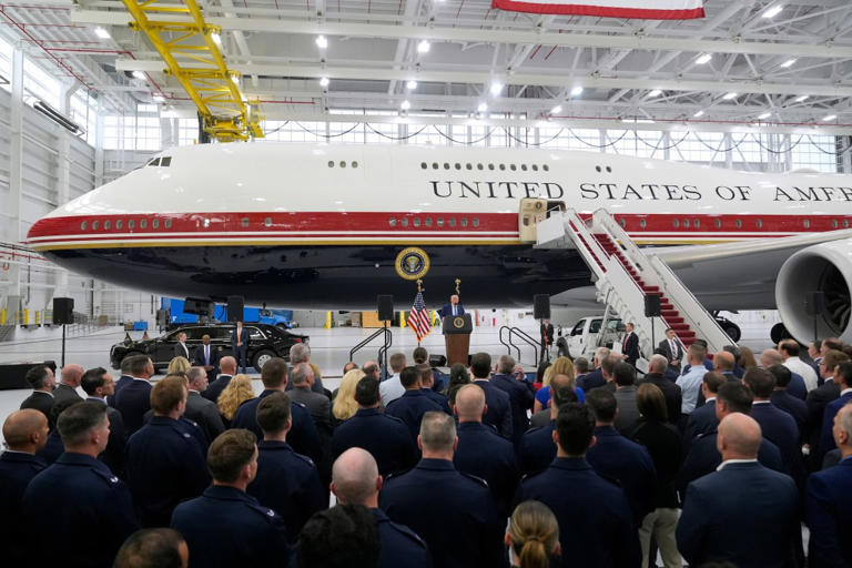 Trump reveals new redesigned Air Force One gifted by Qatar: see photos
