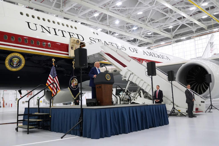 Trump reveals new redesigned Air Force One gifted by Qatar: see photos