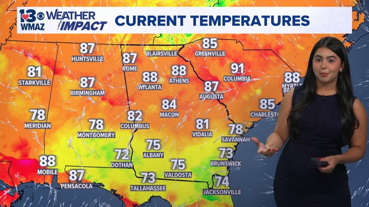 Less humid as afternoon rain chances continue