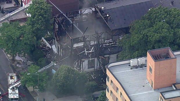Dramatic video shows steeple collapse as fire tears through Brooklyn church
