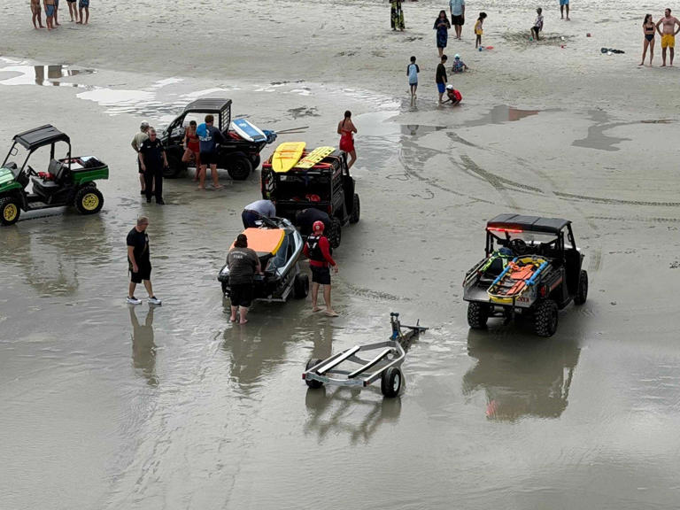 Crews at South Carolina beach rescue combative swimmer
