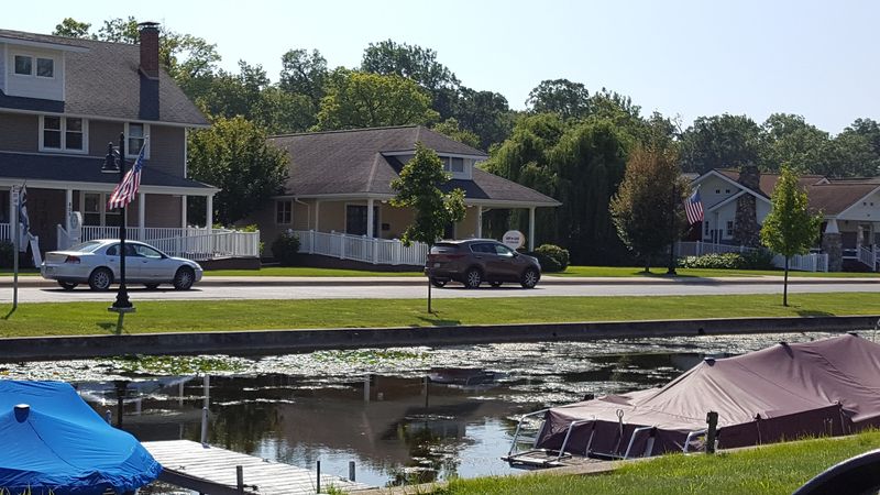 This Indiana waterfront village looks exactly like a picturesque ...