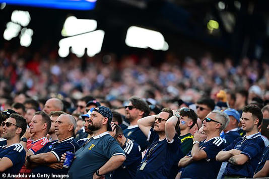 Inside Boston Stadium, the Tartan Army were left downcast shortly after Morocco's opener
