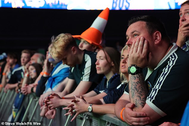 At the OVO Hydro in Glasgow, fans were unable to hide their disappointment with the result