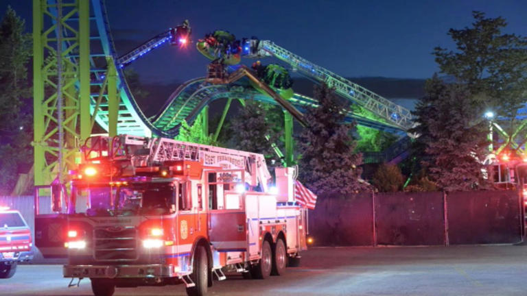 Over a dozen stranded after popular 'Wave Twister' ride gets stuck at ...
